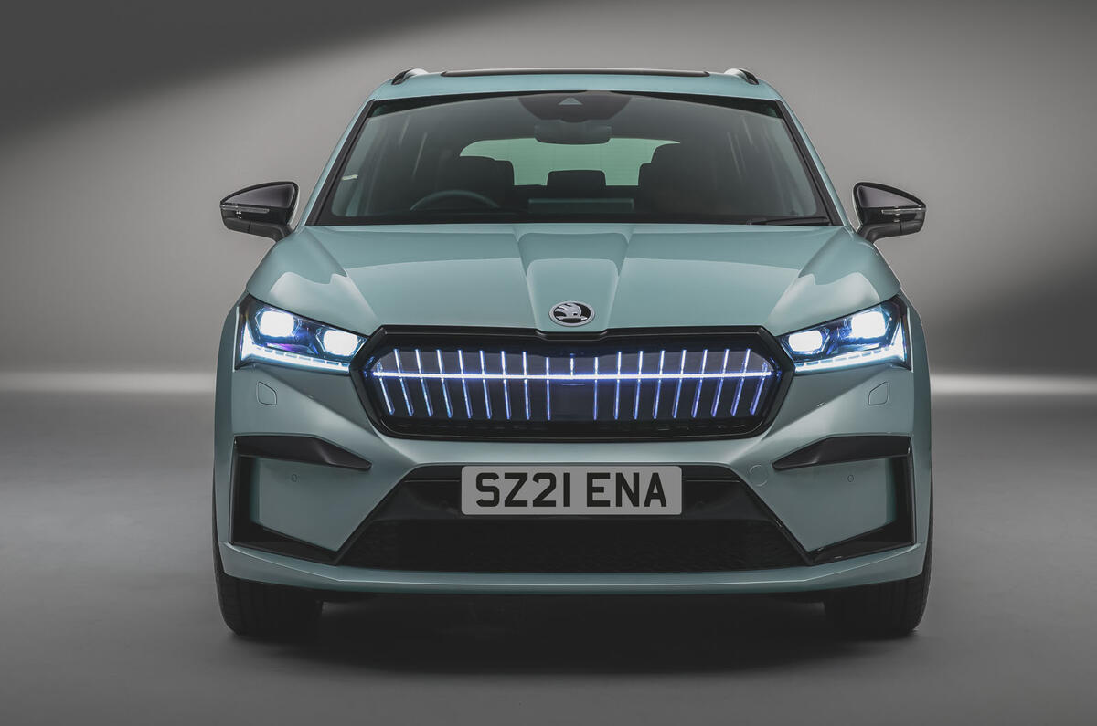 Skoda Enyaq official reveal images - studio nose Skoda Enyaq official reveal images - studio nose
