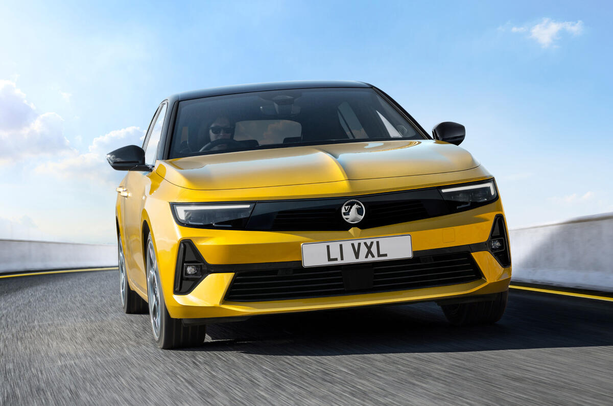 96 Vauxhall Astra 2022 official images nose 96 Vauxhall Astra 2022 official images nose