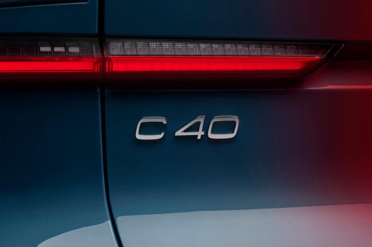 96 volvo c40 recharge 2021 official images rear badge