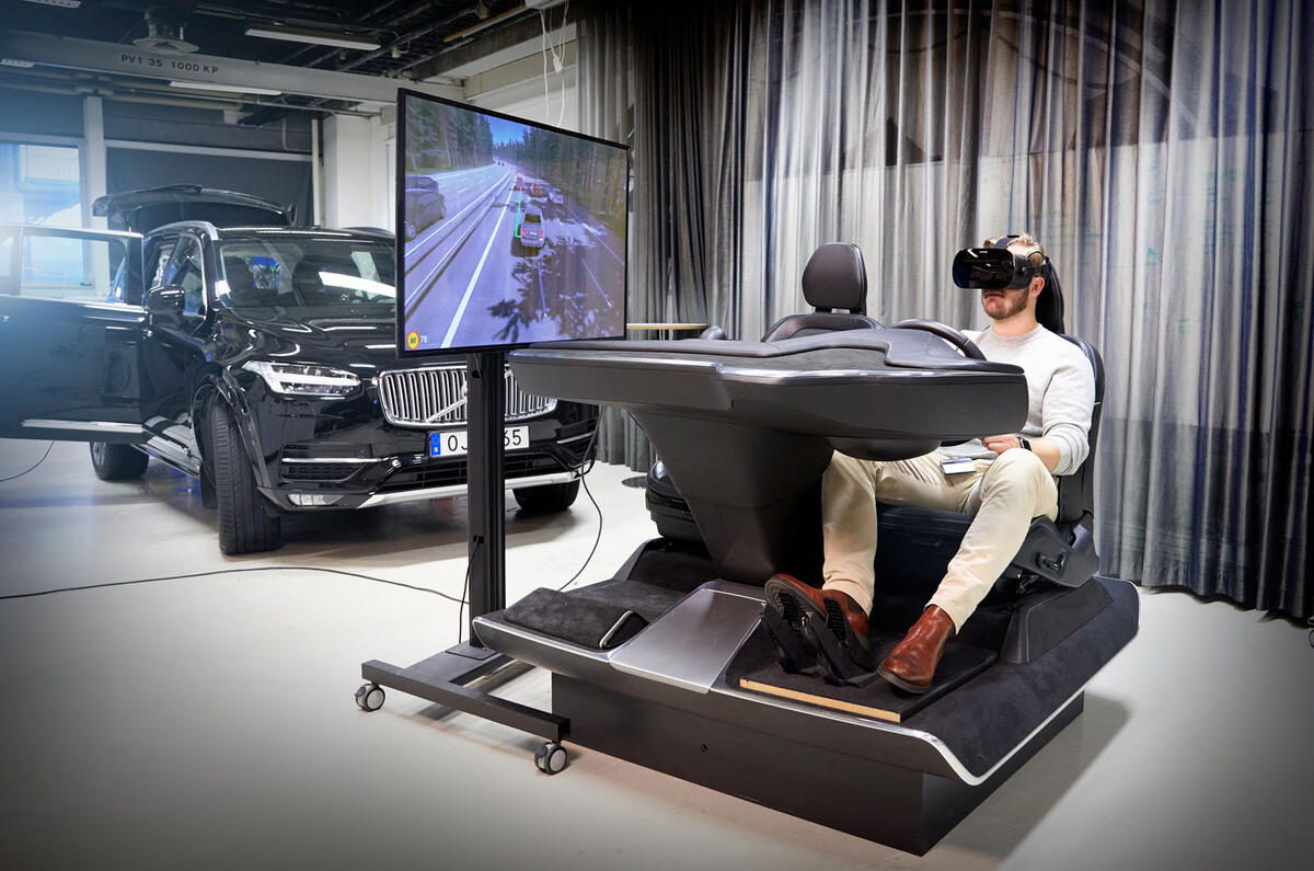 Volvo mixed reality simulator research - driving rig Volvo mixed reality simulator research - driving rig