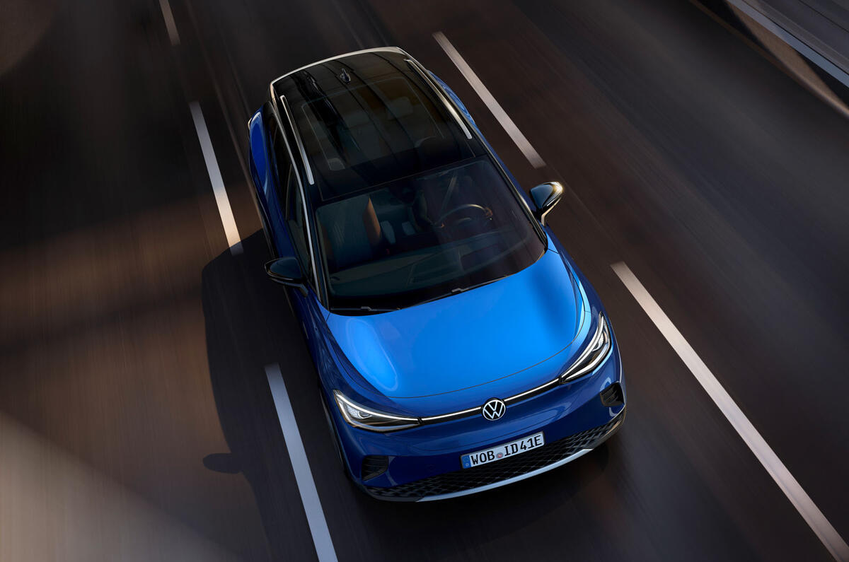 Volkswagen ID 4 official images - tracking aerial front