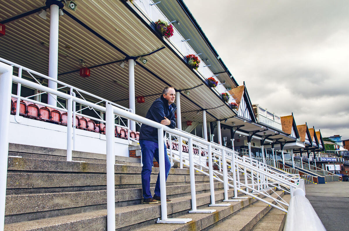 2019 Wales Rally GB preview in a Yaris GRMN - racecourse grandstand