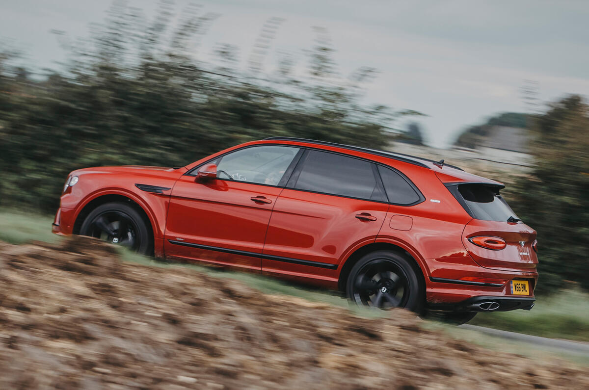 97 500 miles in Bentayga feature on road side 97 500 miles in Bentayga feature on road side