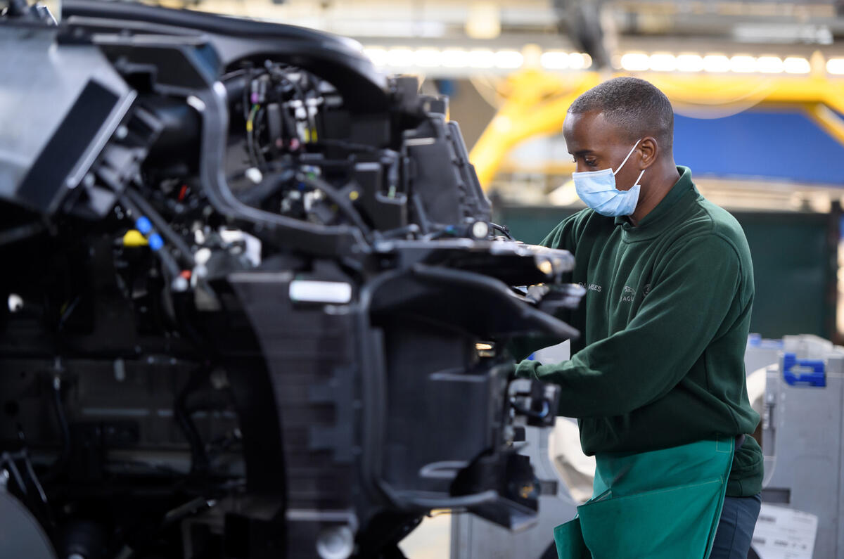 97 Analysis UK industry bounching back Jaguar production line