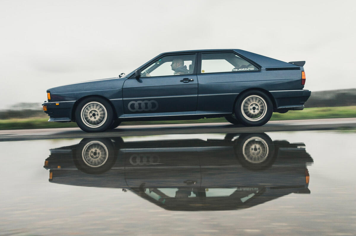 97 Audi quattro meets e tron gt side pan quattro 97 Audi quattro meets e tron gt side pan quattro