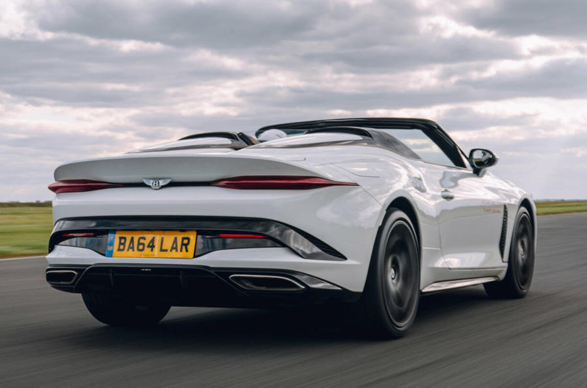 97 bentley mulliner bacalar prototype drive 2021 hero rear 97 bentley mulliner bacalar prototype drive 2021 hero rear