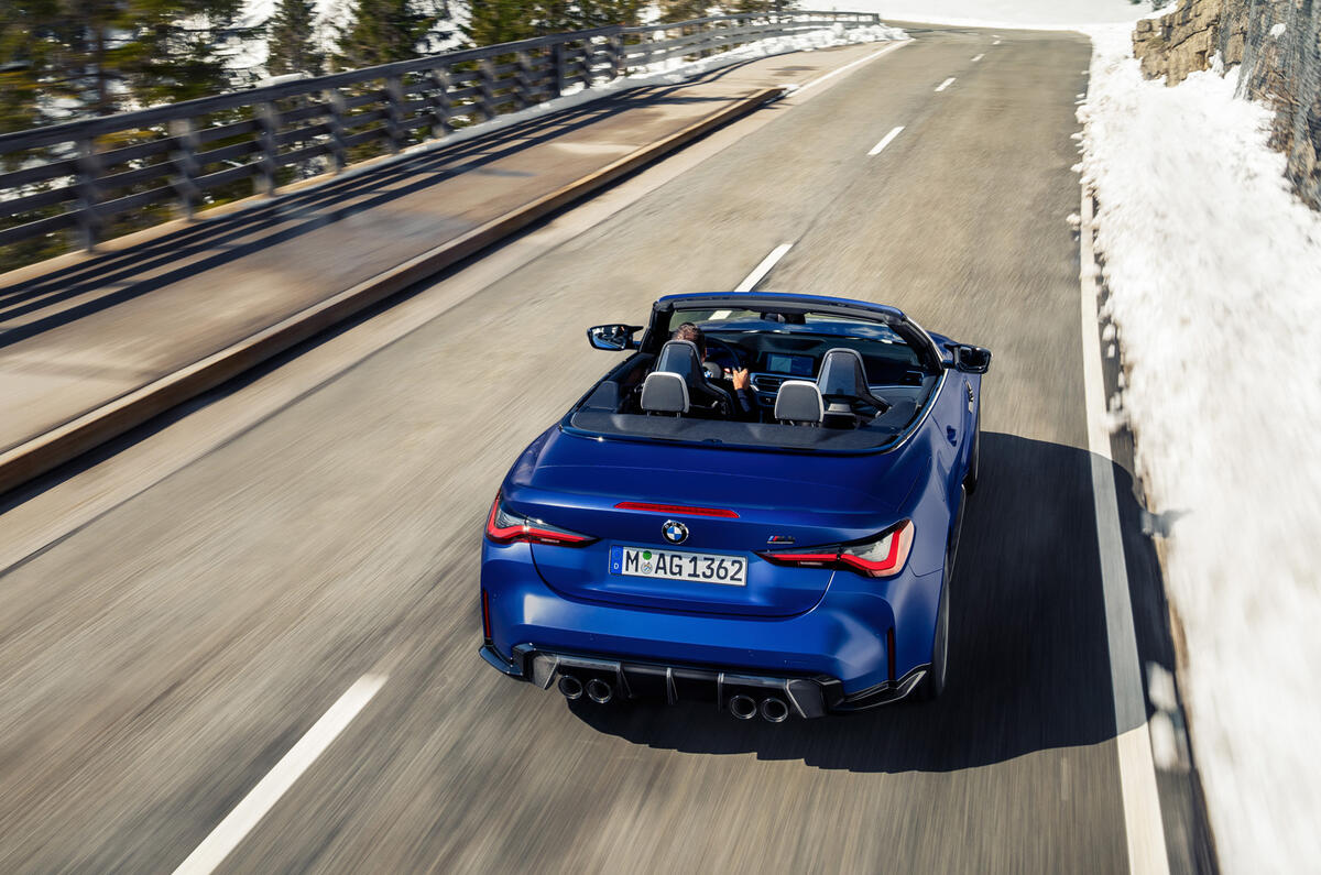 97 BMW M4 Convertible 2021 official reveal rear aerial