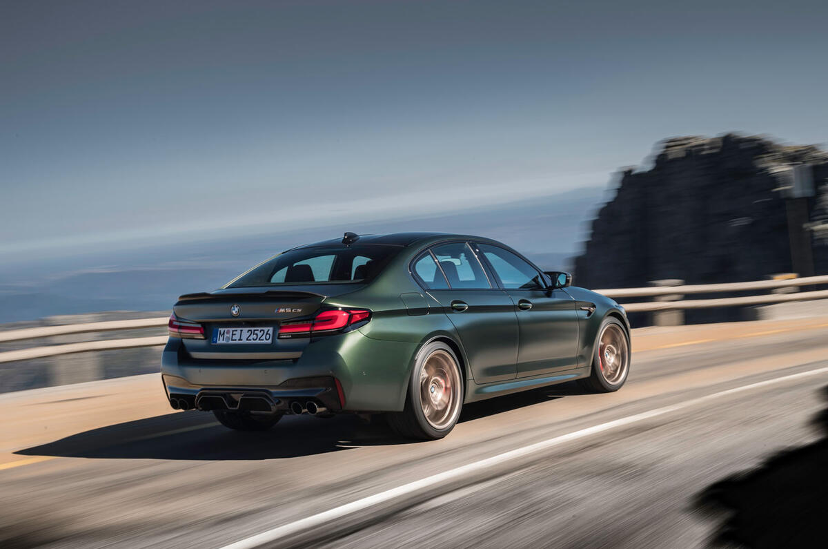 97 BMW M5 CS 2021 official reveal hero rear 97 BMW M5 CS 2021 official reveal hero rear
