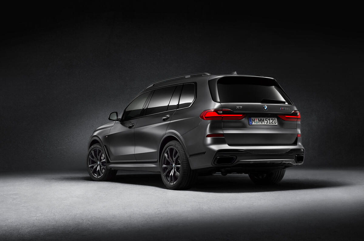 BMW X7 Dark Shadow Edition 2020 official images - rear BMW X7 Dark Shadow Edition 2020 official images - rear