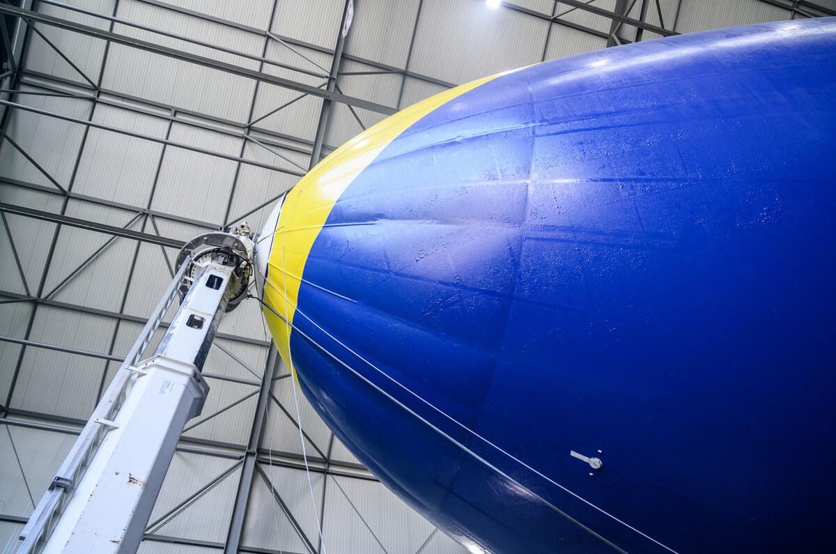 Autocar Christmas Road Test 2020: the Goodyear Blimp - nose Autocar Christmas Road Test 2020: the Goodyear Blimp - nose