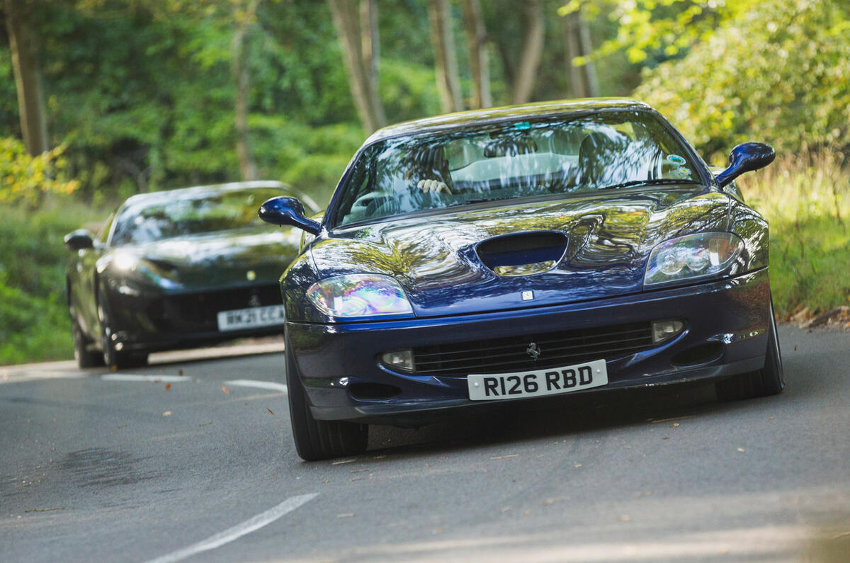 97 Ferrari 812 meets 550 2022 cornering front 97 Ferrari 812 meets 550 2022 cornering front