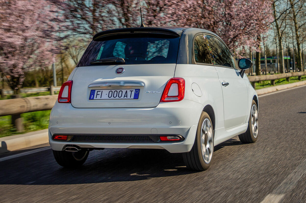 97 Fiat 500 Hey Google 500 tracking rear