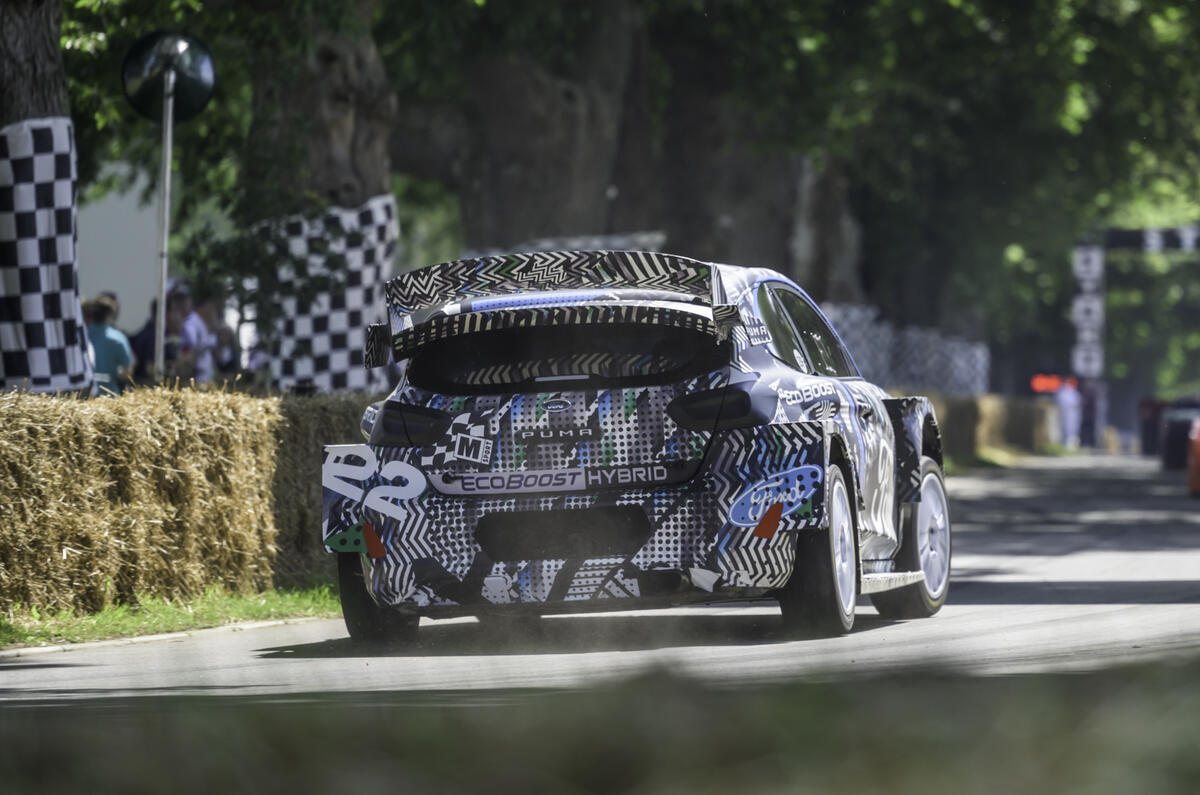 97 Ford Puma Rally1 WRC Goodwood 2021 rear end 97 Ford Puma Rally1 WRC Goodwood 2021 rear end