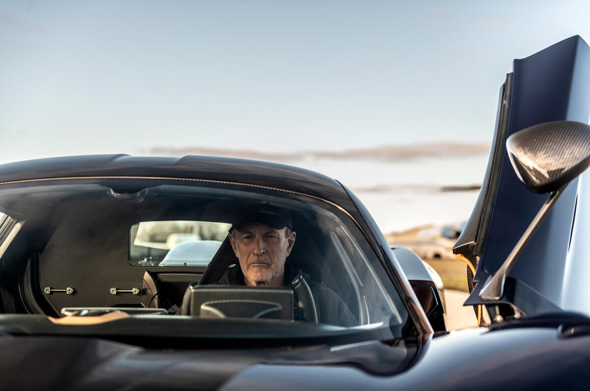 97 Hennesey Venom F5 aero testing official driver