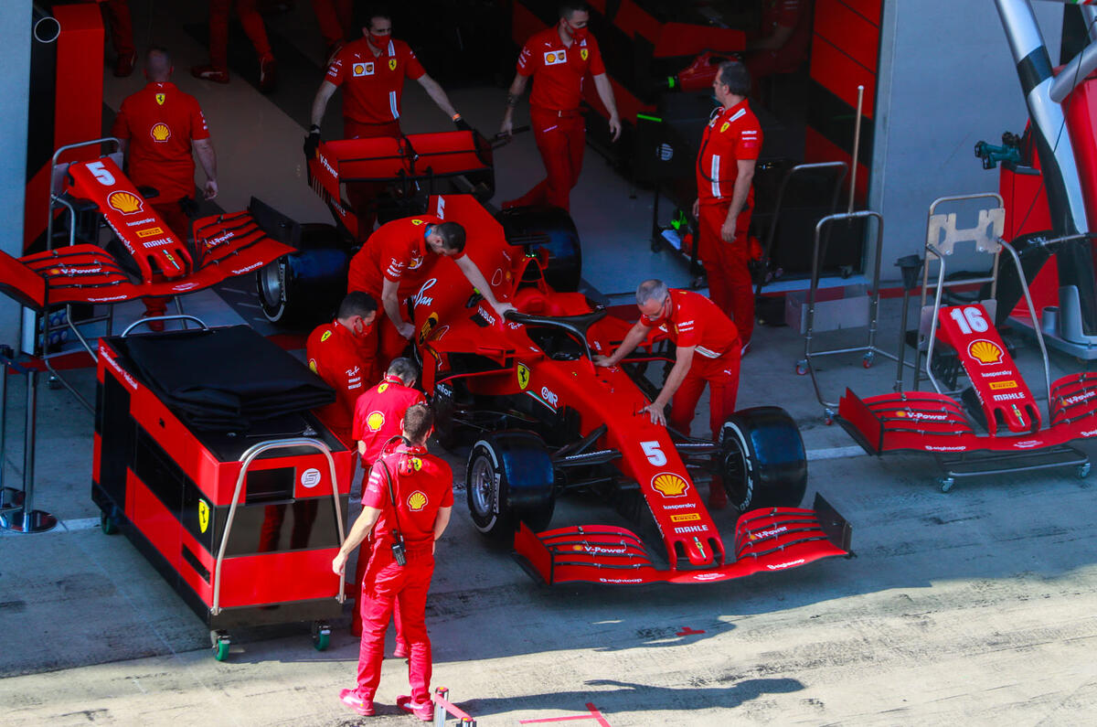 Holding a Grand Prix during a pandemic - Ferrari pits Holding a Grand Prix during a pandemic - Ferrari pits