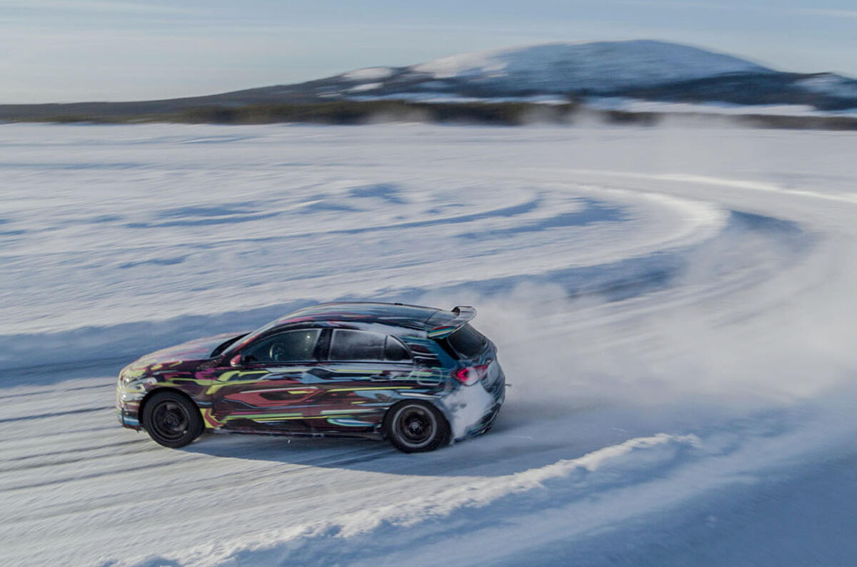 Mercedes-AMG A45 2019 prototype ride - hero rear