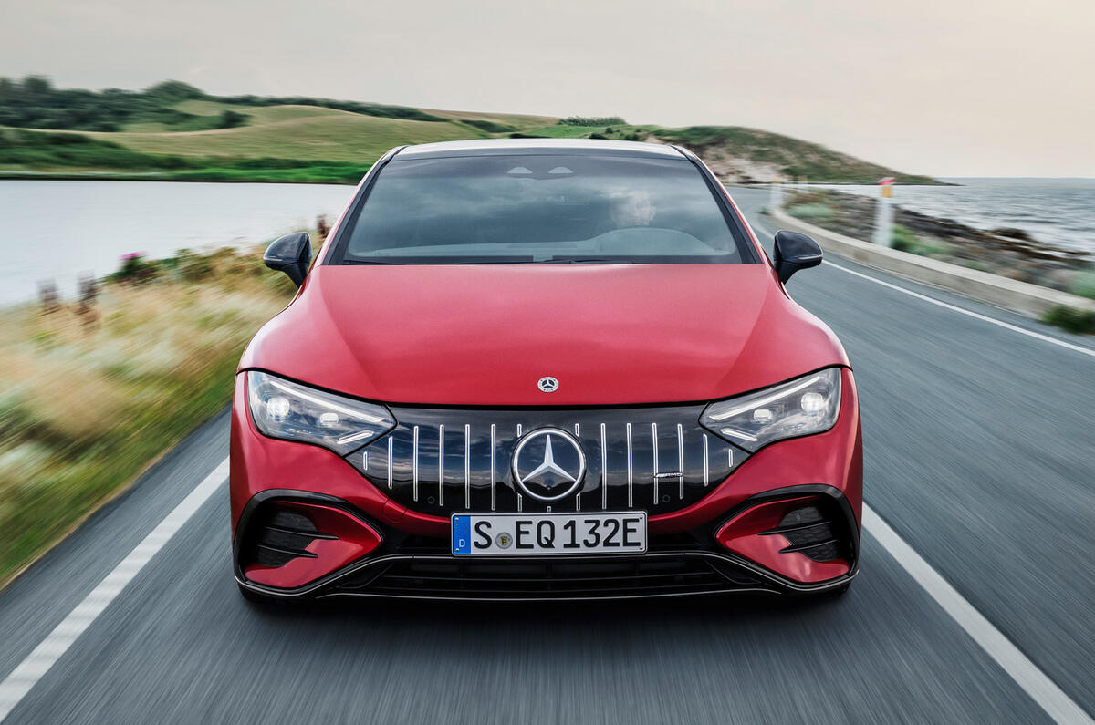 97 Mercedes AMG EQE43 official reveal tracking nose 97 Mercedes AMG EQE43 official reveal tracking nose