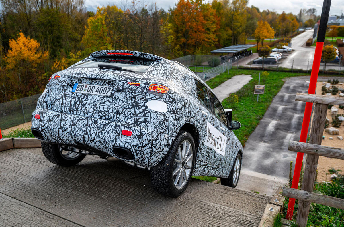 Mercedes-Benz GLA prototype ride 2019 - hero rear