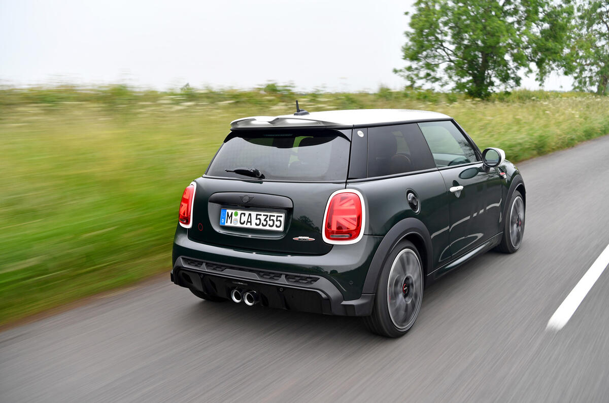 97 Mini JCW anniversary official images tracking rear 97 Mini JCW anniversary official images tracking rear