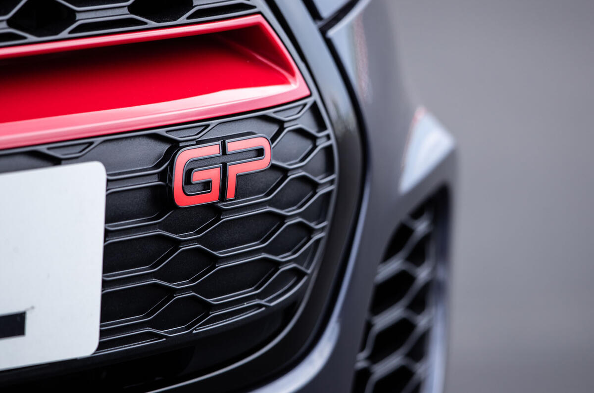 2020 Mini JCW GP first ride - bumper badge