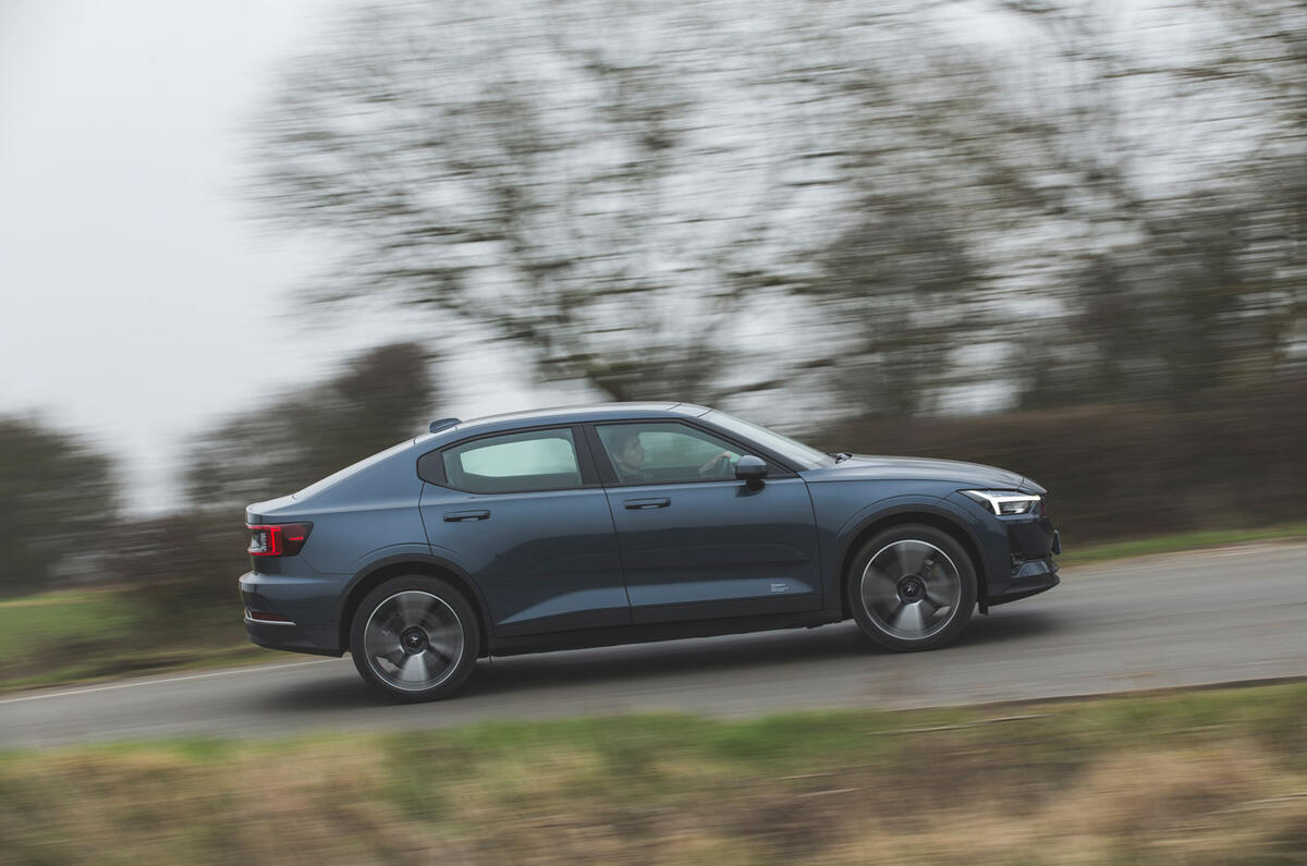 97 Mustang Mach e ID 4 Polestar 2 triple test 2021 Polestar side 97 Mustang Mach e ID 4 Polestar 2 triple test 2021 Polestar side