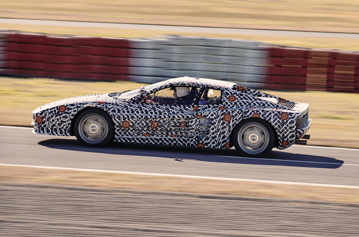 97 Officine Fioravanti Testarossa spies track side 97 Officine Fioravanti Testarossa spies track side