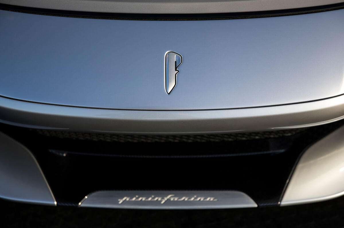 Pininfarina Battista customer preview event - front badge