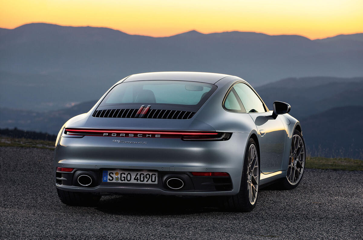 2019 Porsche 911 official reveal - press still rear