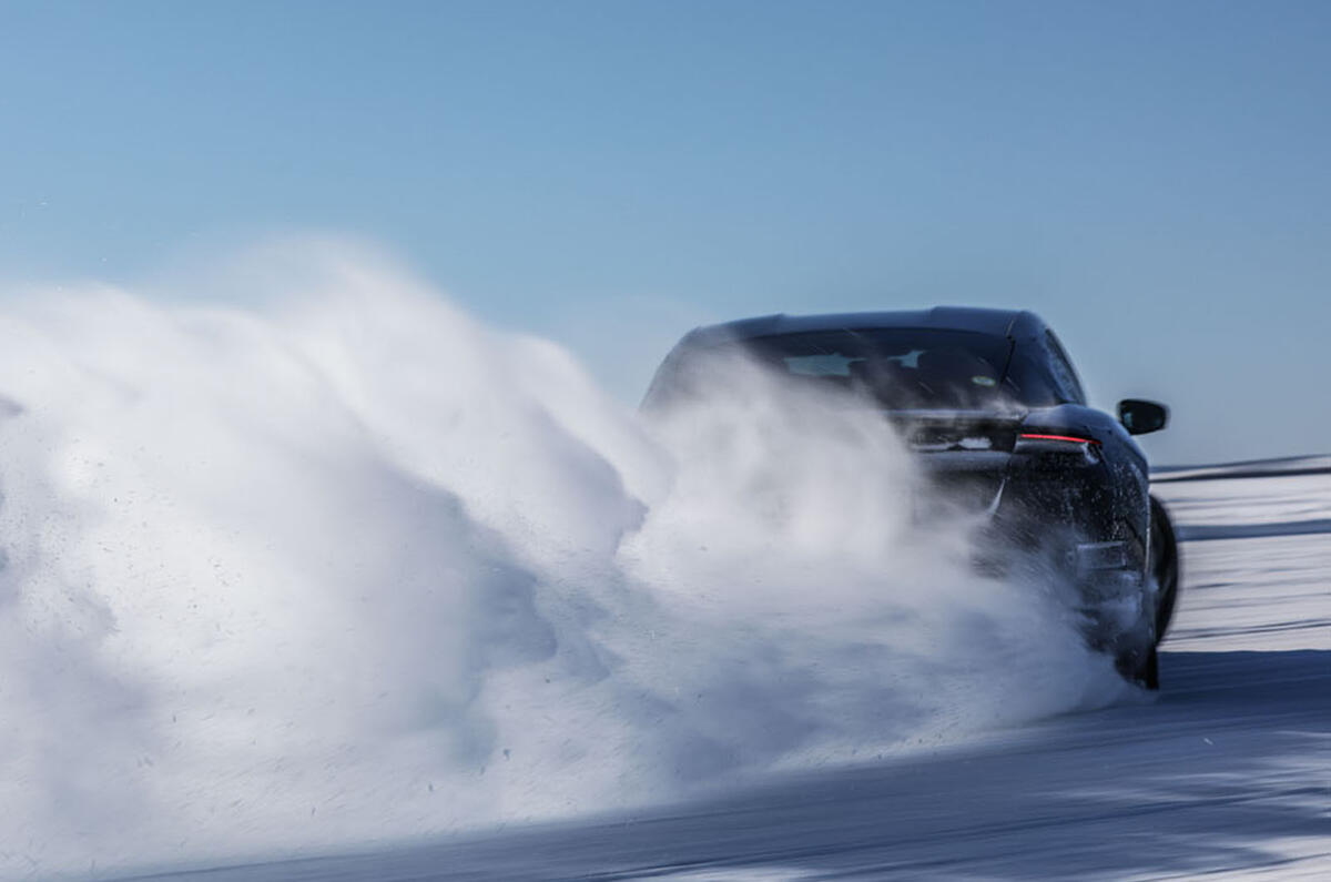 Porsche Taycan prototype ride 2019 - hero rear