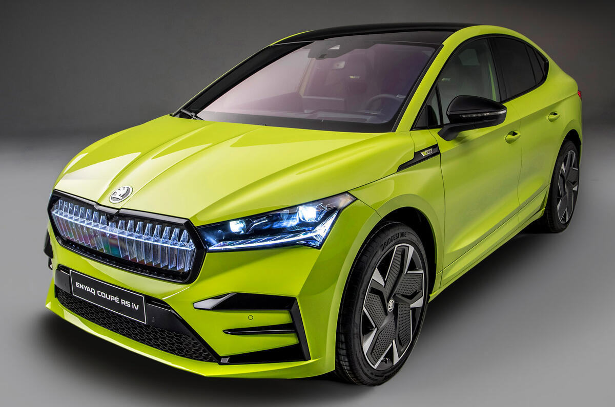 97 Skoda Enyaq coupe vRS 2022 official images studio front