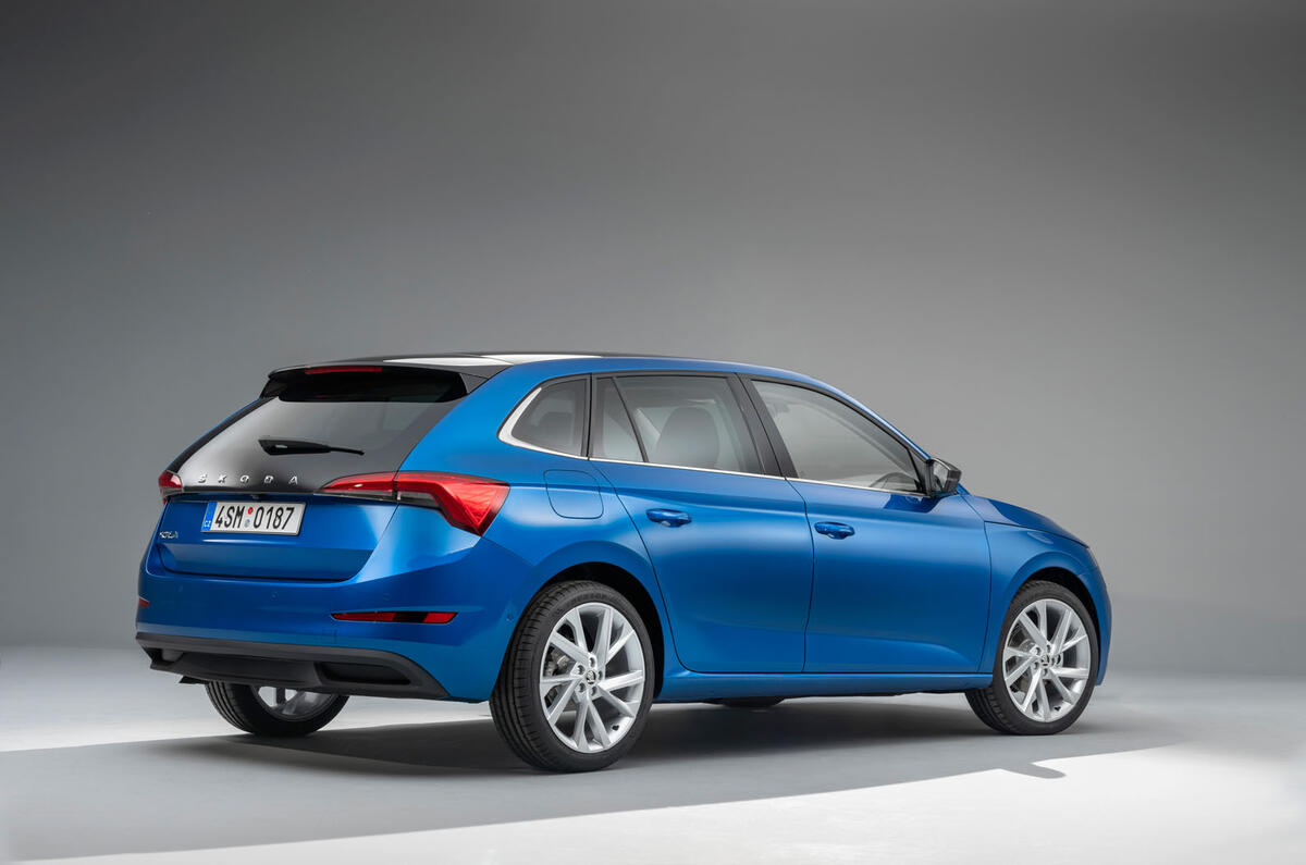 Skoda Scala 2019 official reveal - studio hero rear