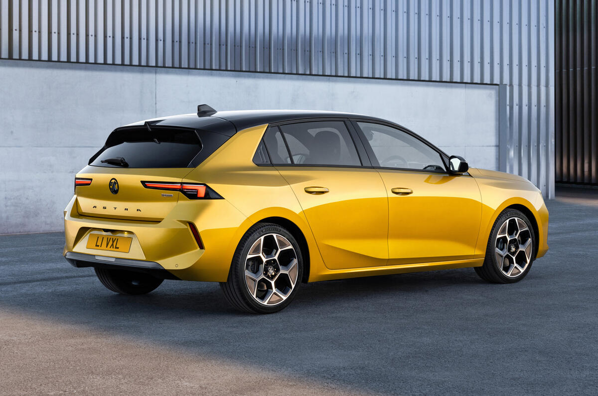 97 Vauxhall Astra 2022 official images static rear 97 Vauxhall Astra 2022 official images static rear