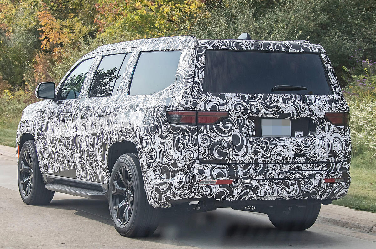 Jeep Grand Wagoneer spy images - rear Jeep Grand Wagoneer spy images - rear