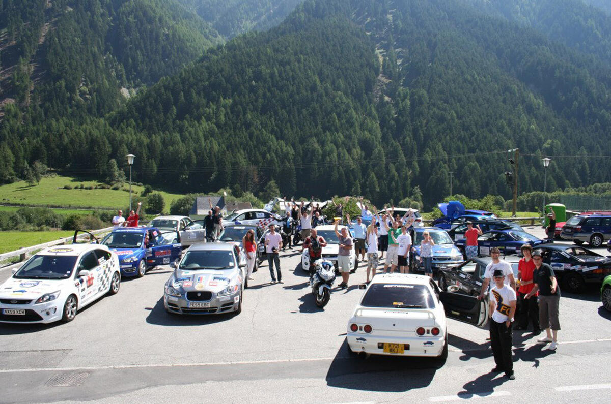 Rally for Heroes - break at Swiss border