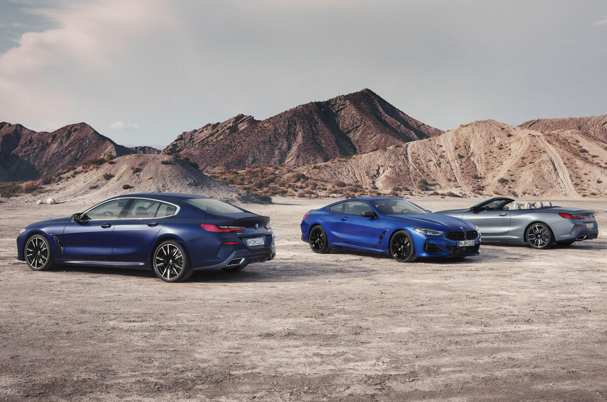 98 2022 BMW 8 Series refresh trio rear 98 2022 BMW 8 Series refresh trio rear