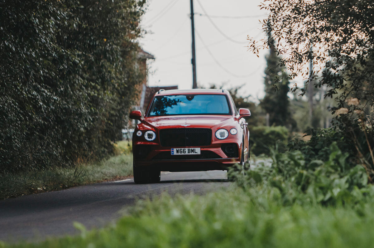 98 500 miles in Bentayga feature on road nose 98 500 miles in Bentayga feature on road nose