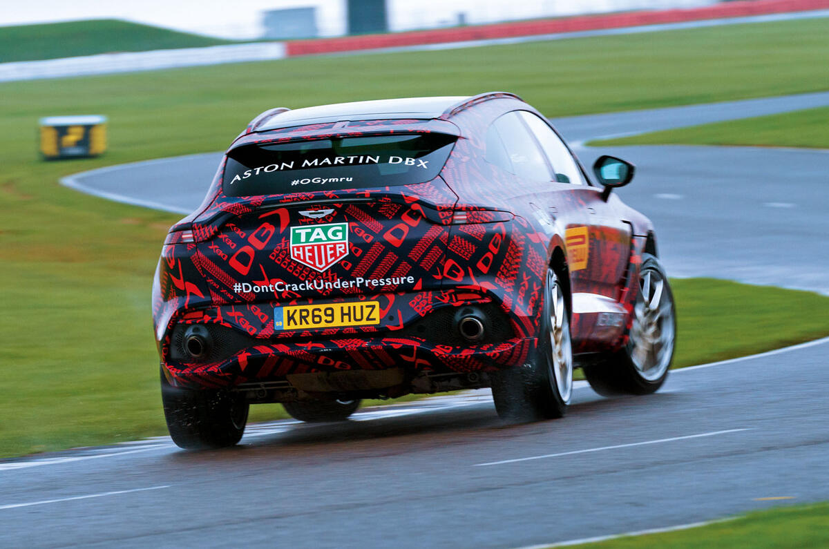 2020 Aston Martin DBX camouflaged prototype ride - hero rear