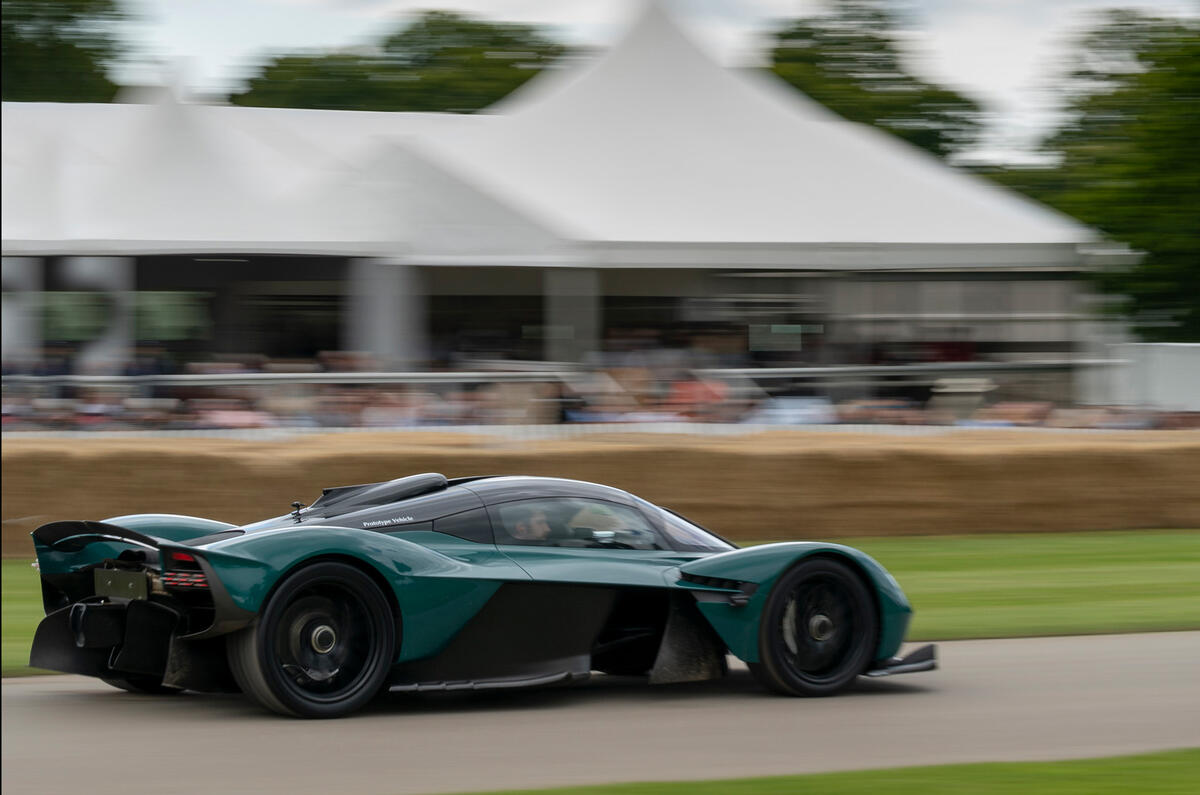 98 Aston Martin Valkyrie Goodwood passenger ride hero side 98 Aston Martin Valkyrie Goodwood passenger ride hero side