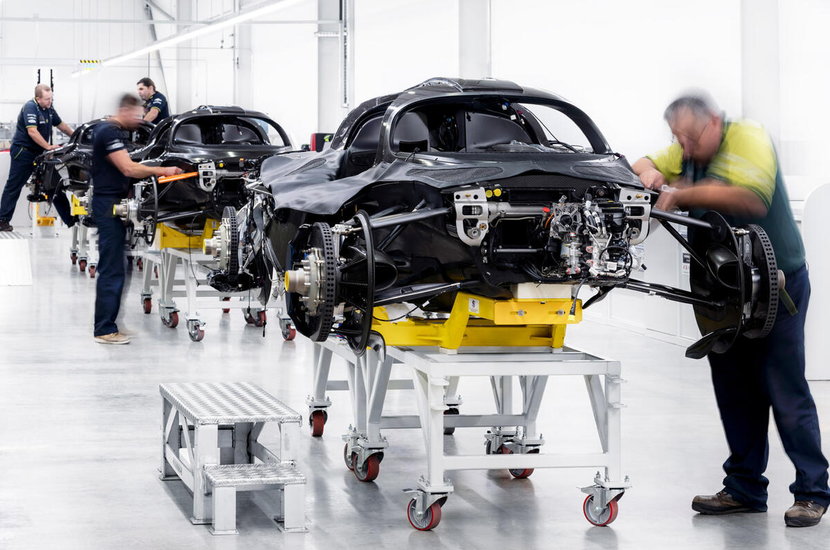98 Aston Valkyrie first customer car production line 98 Aston Valkyrie first customer car production line