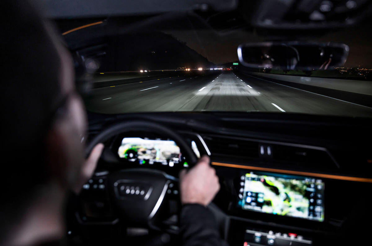 Audi E-tron Sportback prototype matrix headlights - motorways