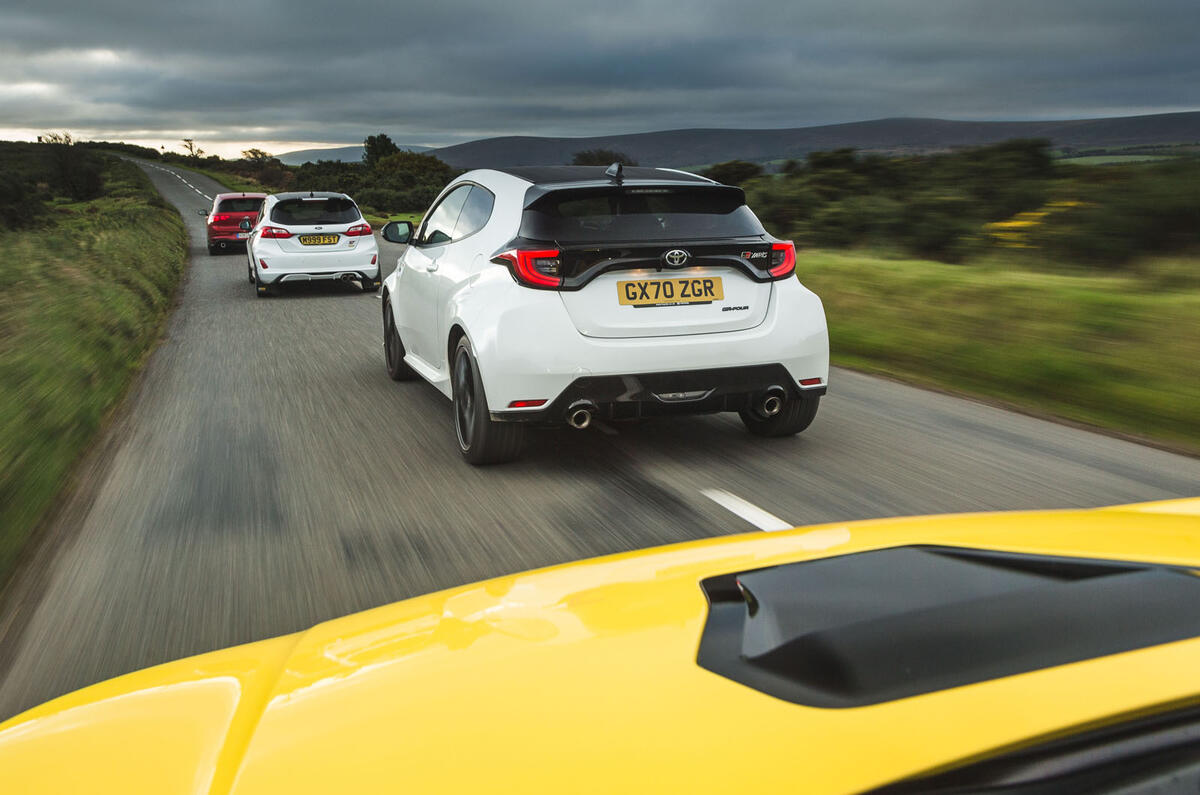 Britain's best affordable drivers car 2020 - tracking rear Britain's best affordable drivers car 2020 - tracking rear