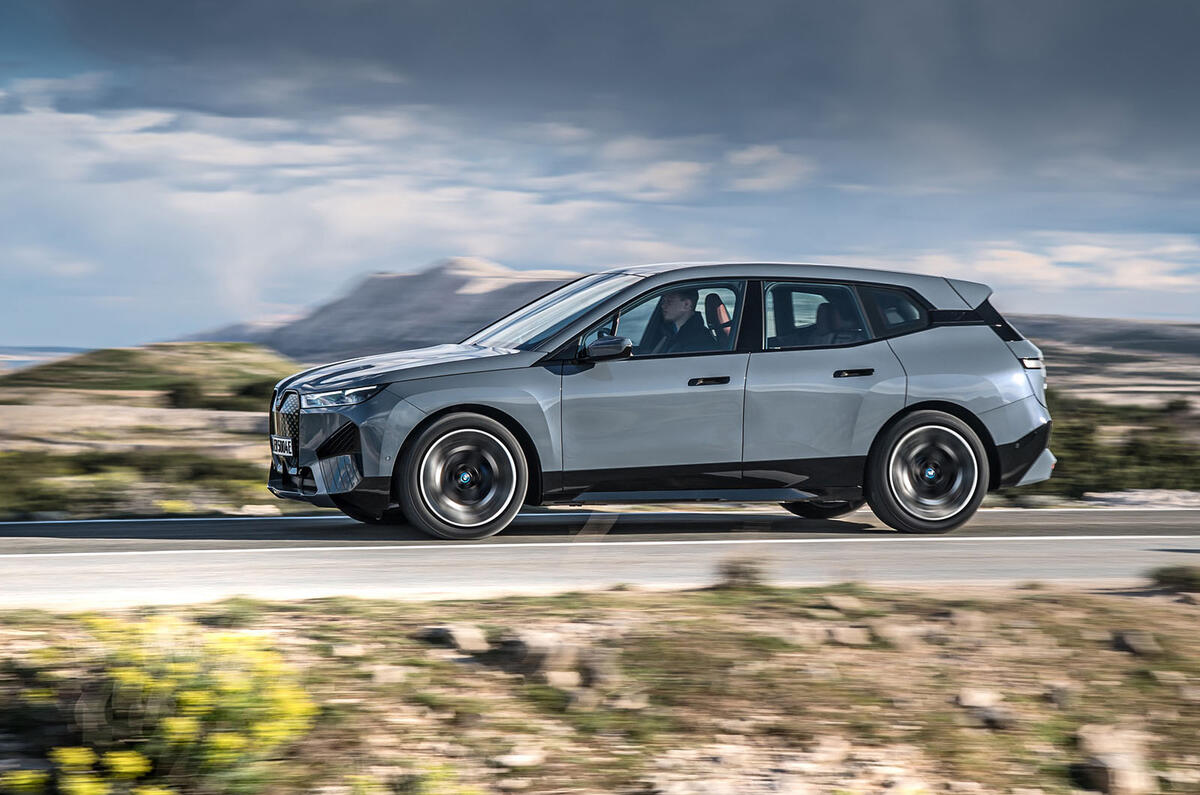 98 BMW iX prototype ride 2021 hero side