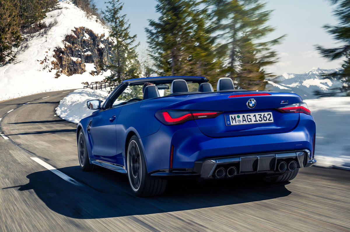 98 BMW M4 Convertible 2021 official reveal hero rear