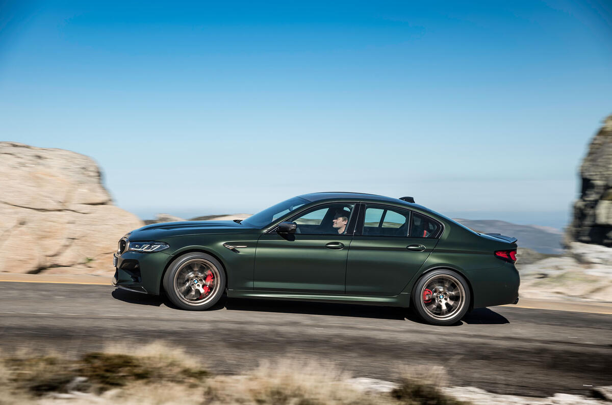 98 BMW M5 CS 2021 official reveal hero side