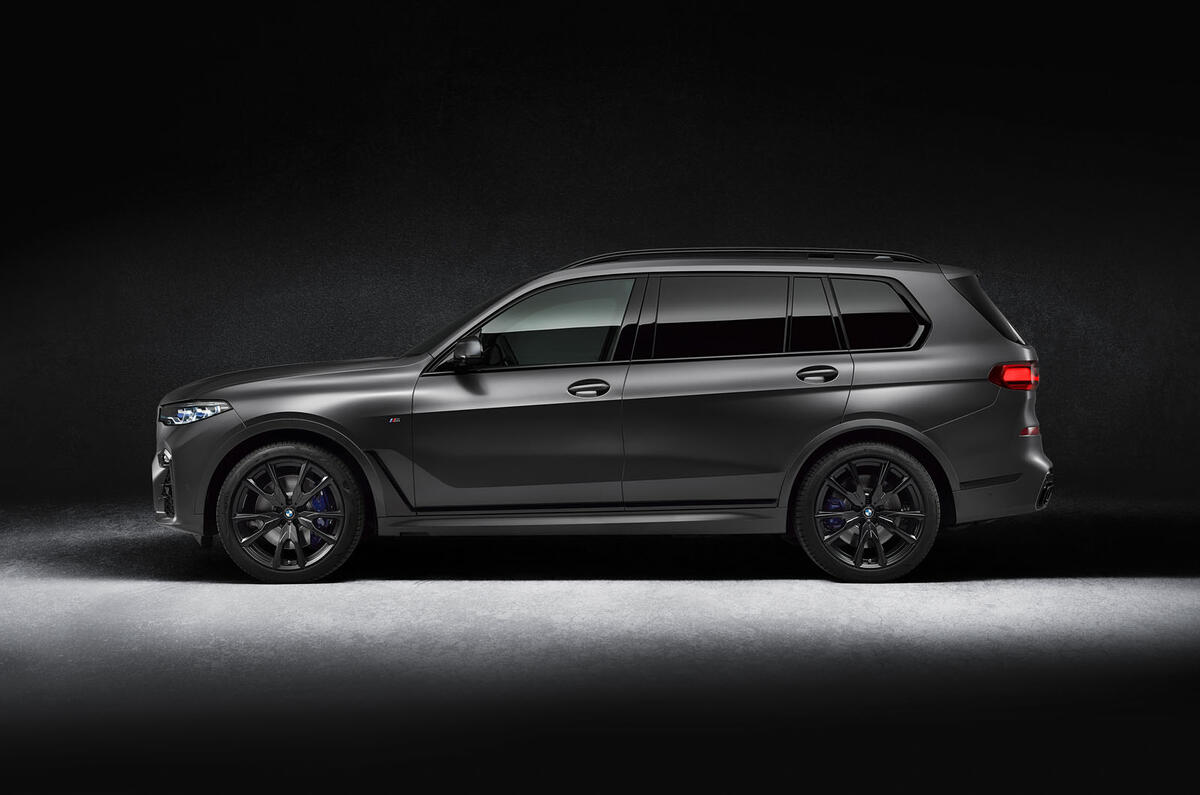 BMW X7 Dark Shadow Edition 2020 official images - side