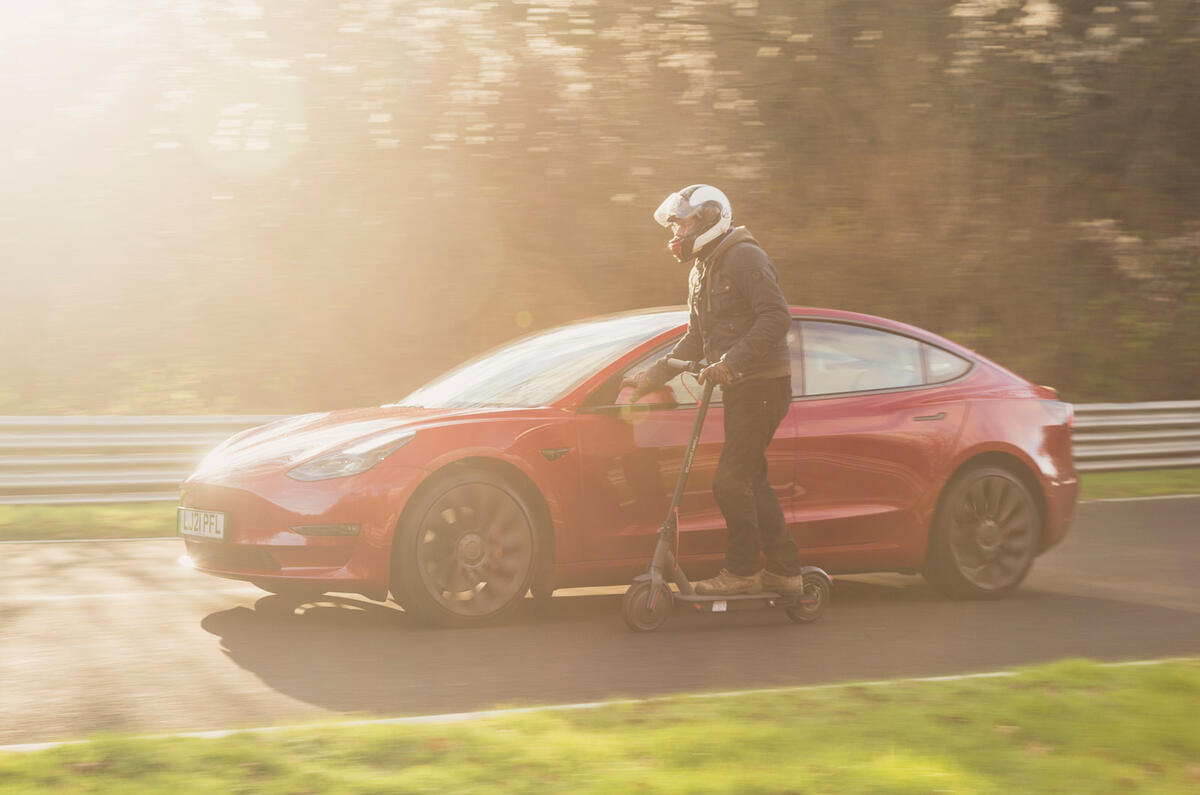 98 Brands Hatch EV records feature tesla scooter