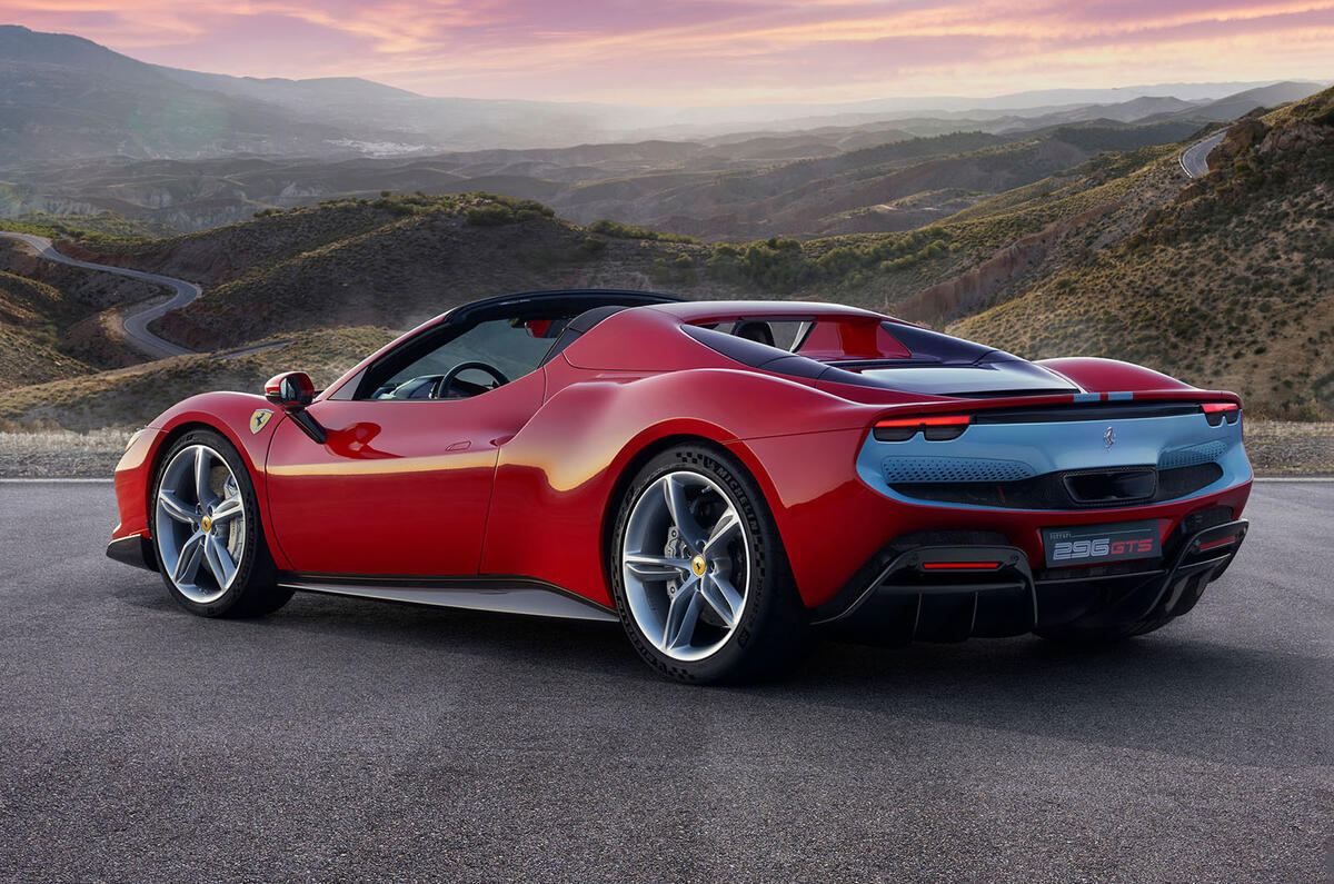 98 Ferrari 296 GTS 2022 official images red rear 98 Ferrari 296 GTS 2022 official images red rear