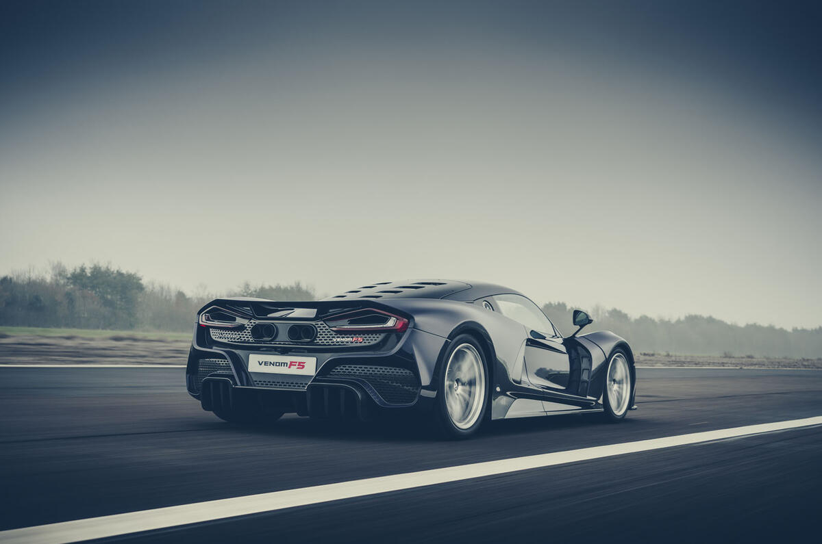 Hennessey Venom F5 official images - tracking rear