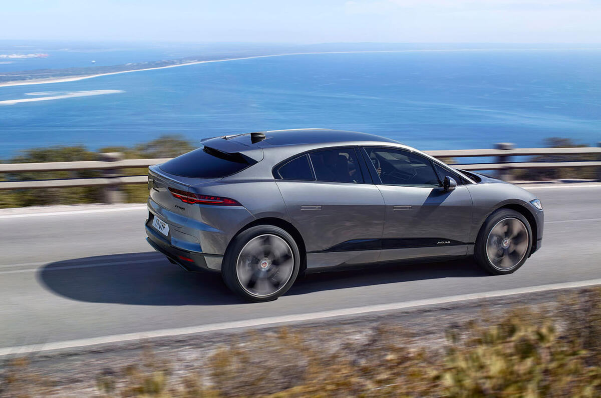 Jaguar I-Pace 2021 facelift official images - tracking side