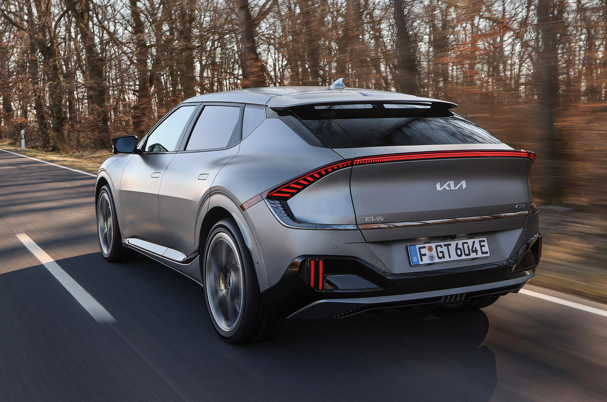 98 Kia EV6 prototype ride 2022 tracking rear